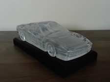 FERRARI TESTAROSSA GLASS CRYSTAL CAR PAPERWEIGHT - Excellent Condition 