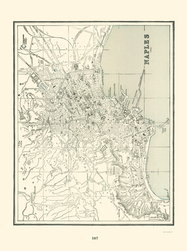 Mappa storica napoli italia - storica,