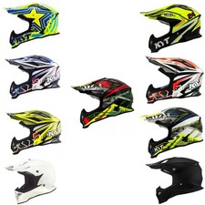 Casco Motocross MX KYT economico ACU oro fuoristrada fibra di vetro enduro