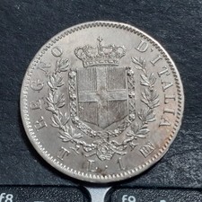 V.EMANUELE II  1 LIRA 1863  TO