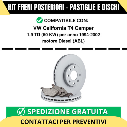 Kit freni posteriori - freni, vw