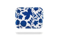 VASSOIO IN MELAMINA FIORI BLU