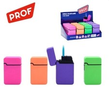 2 ACCENDINO FLUO ANTIVENTO  A GAS FIAMMA OSSIDRICA  CANNELLO RICARICABILE