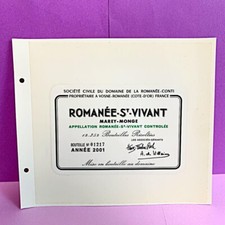 ROMANEE CONTI St Vivant LABEL
