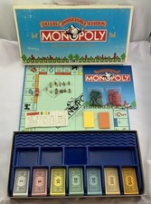 Gioco da tavolo Deluxe Monopoly 1984 scatola bianca dei fratelli Parker completo ottimo