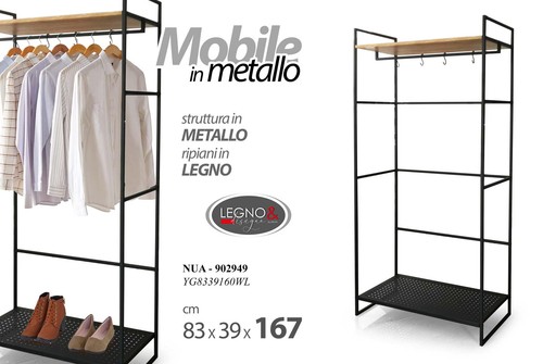 Stand appendiabiti metallo