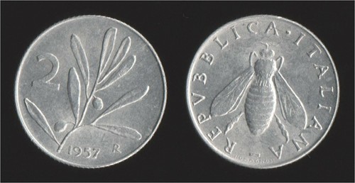 Lire 1957 ape olivo - ape, e