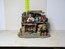DIORAMA presepe TERRACOTTA/GESSO ? Vasaio con il tornio e i vasi realizzati.....