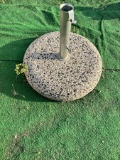 Base in Cemento per Ombrellone da  Giardino con Palo Tubo in Acciaio 50 mm