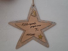 Natale Targhetta Legno