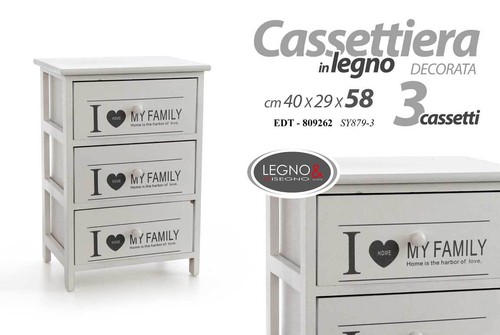 Mobile cassettiera legno - cassettiera,