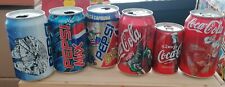Lotto 6 Lattine Vuote PEPSI - COCA COLA vintage Collezione