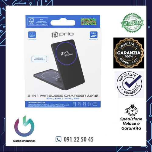 Caricatore wireless prio 15w - wireless,
