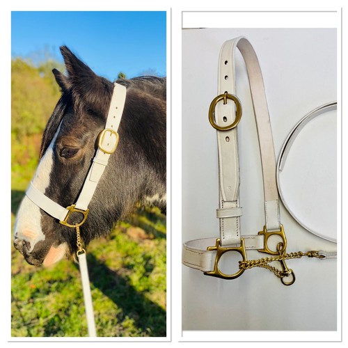 Fibbie ottone pelle bianca - in,