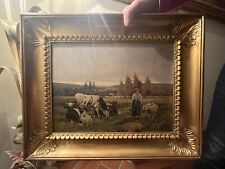 Quadro antico, dipinto olio su tavola, FINE ANNI 800. Dimensioni 52 X 42.