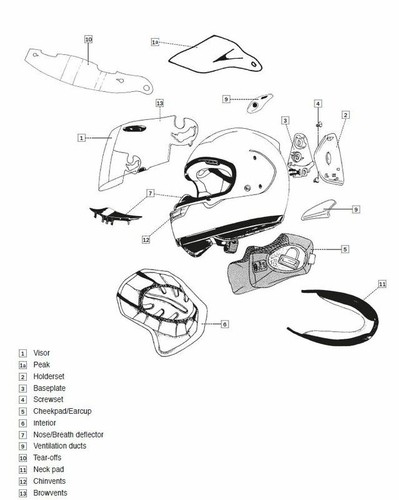 Arai visera para - casco, tour-x4