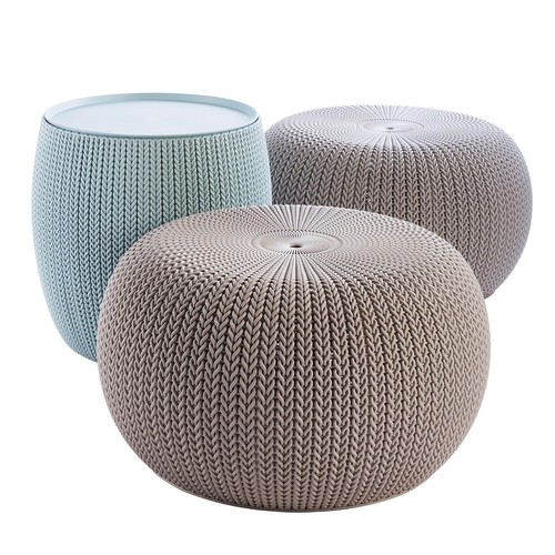 Pouf ottomano keter urban - pouf, knit