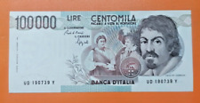 100000 LIRE  CARAVAGGIO 1°