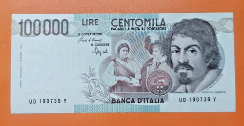 100000 lire caravaggio - lire,