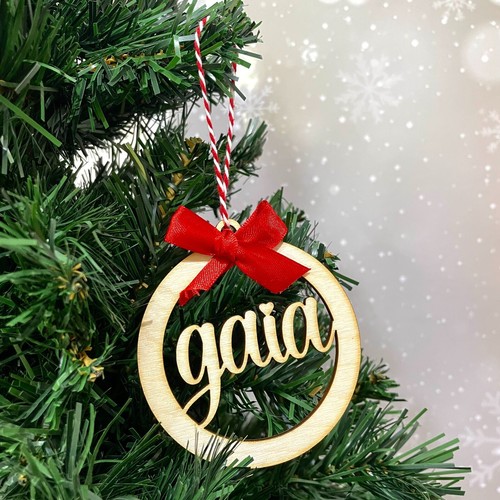 Pallina natale legno - natale,