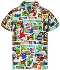 Funky Camicia Hawaiana Comic