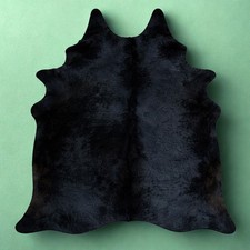 Tappeto in pelle di mucca nera