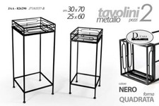 SET 2 TAVOLINI TAVOLO METALLO