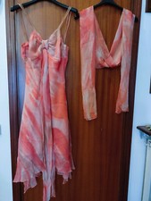 CRISTINAEFFE Abito Donna Elegante, Cerimonia, Ballo, di Seta con Stola Taglia 44