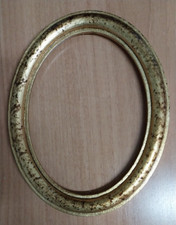 Cornice IN LEGNO MDF OVALE 048MO ORO MACCHIATO FOGLIA largh.3 H.2.7 BATT.1 CM