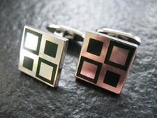 Gemelli argento 925 Georg Jensen Danimarca n.87 con smalto verde