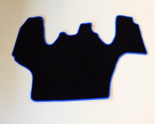 Zerbino tappeto nero blu