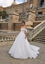 ABITO SPOSA PRONOVIAS PRIVEE FELICITY 44 PRINCIPESSA TULLE SCOLLO V BIANCO