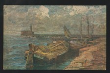 FRANCESCO SARTORELLI PORTO DI CAORLE CARTOLINA FP VG 1918 