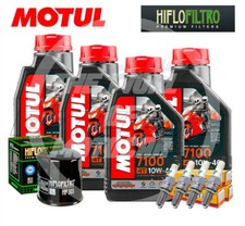 KIT/TAGLIANDO KAWASAKI ZX-6R-600-Ninja 2007-2008 MOTUL 7100 10W40 filtro candele