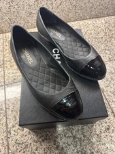 CHANEL Ballerine usate scarpe nere taglia 38,5 EU, 8 US