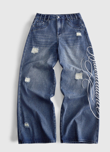 Y2k distressed script - y2k,