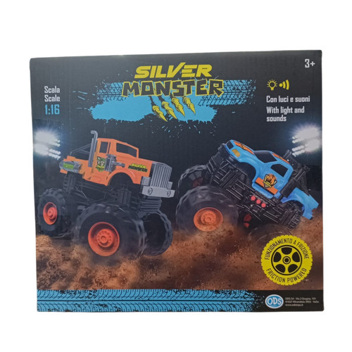 Silver monster truck - silver, a