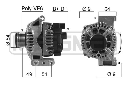 Era dinamo generatore 105a - dinamo, 14v