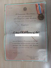 DIPLOMA CON MEDAGLIA TERREMOTO