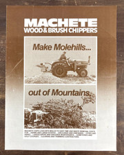 Machete cippatrice legno e spazzola anni 70 rivenditore vendita brochure trattore presa di forza e rimorchio