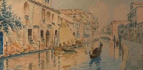 Quadro acquerello canale - , di