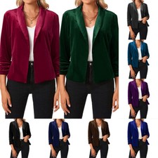 Blazer donna velluto manica