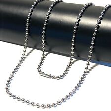 Inox collana in acciaio da uomo catenina militare girocollo sfere palline 60 cm