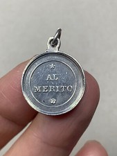 1551_360) Umberto I, 1878-1900. - Medaglia al merito opus S.F.  MB Ø 20 mm