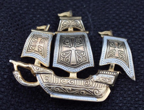 Spilla vintage damascene - spilla,
