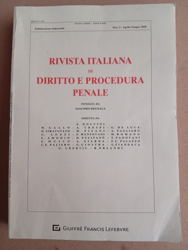 Rivista italiana diritto e - di,