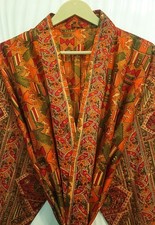 Abito lungo kimono arancione e