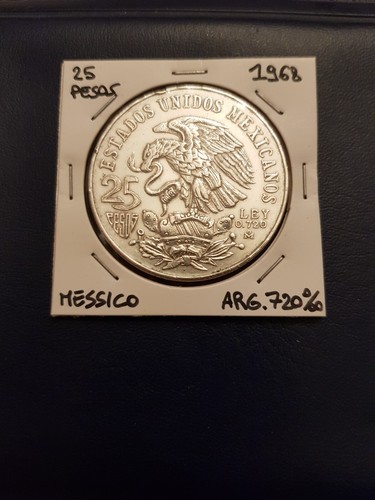 Moneta argento pesos 1968 - 25,