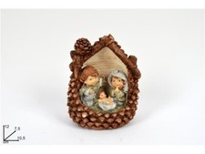 Natività Mini Presepe bambini Santa Famiglia Sacra Famiglia Capanna Pigna 12cm