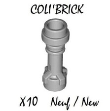 Lego 64567 - 10x Minifig weapon lightsaber hilt straight laser - L B Gray - NEUF
